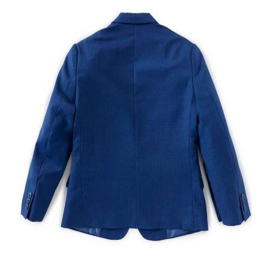 Kids * | Wholesale Class Club Gold Label Big Boys 8-20 Modern Fit Blazer French Blue