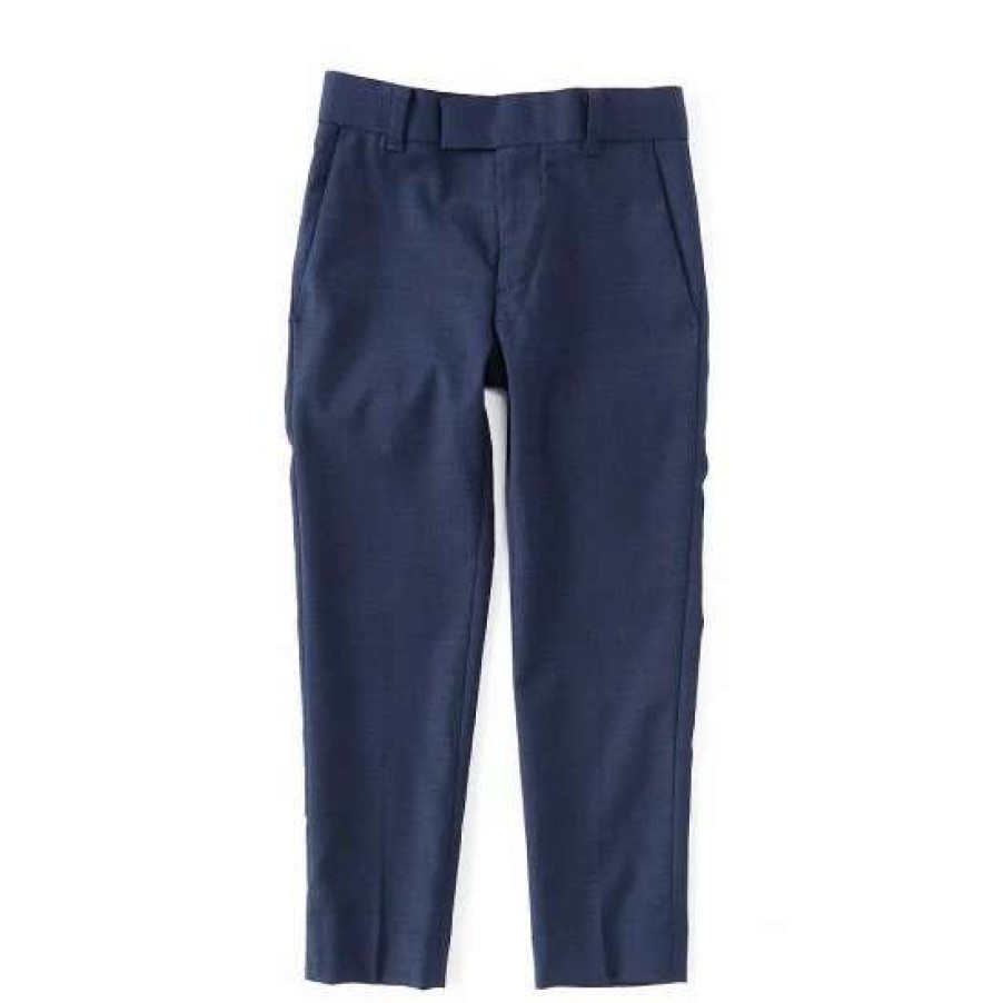 Kids * | Deals Class Club Little Boys 3T-7 Sharkskin Dress Pants Navy