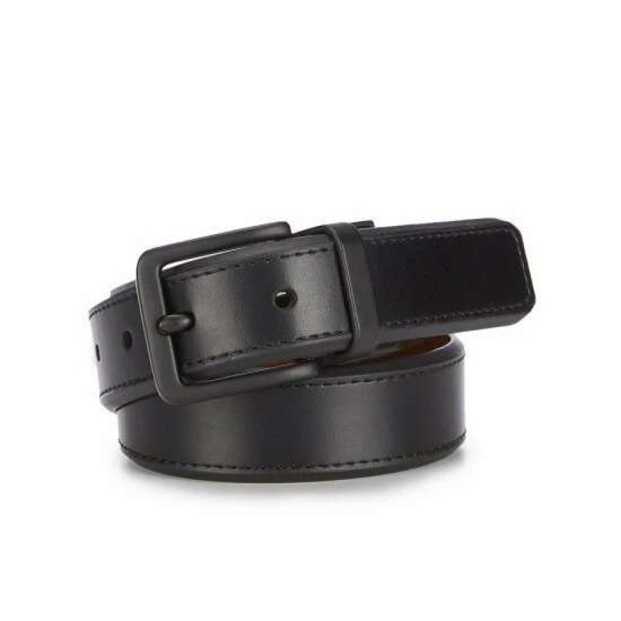 Accessories * | Deals Class Club Gold Label Boys Reversible Out Belt Black