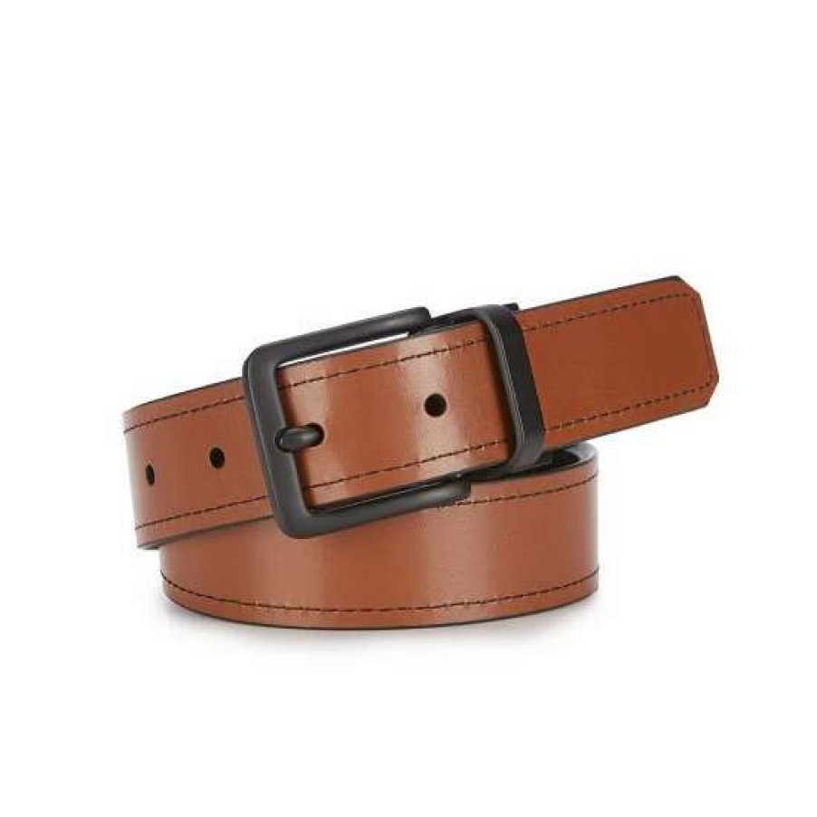 Accessories * | Deals Class Club Gold Label Boys Reversible Out Belt Black