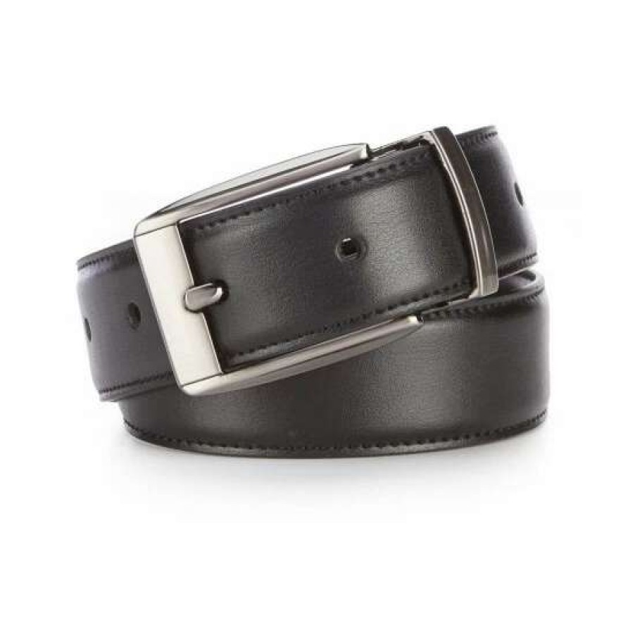 Accessories * | Cheap Class Club Gold Label Boys Reversible Stretch Belt Black