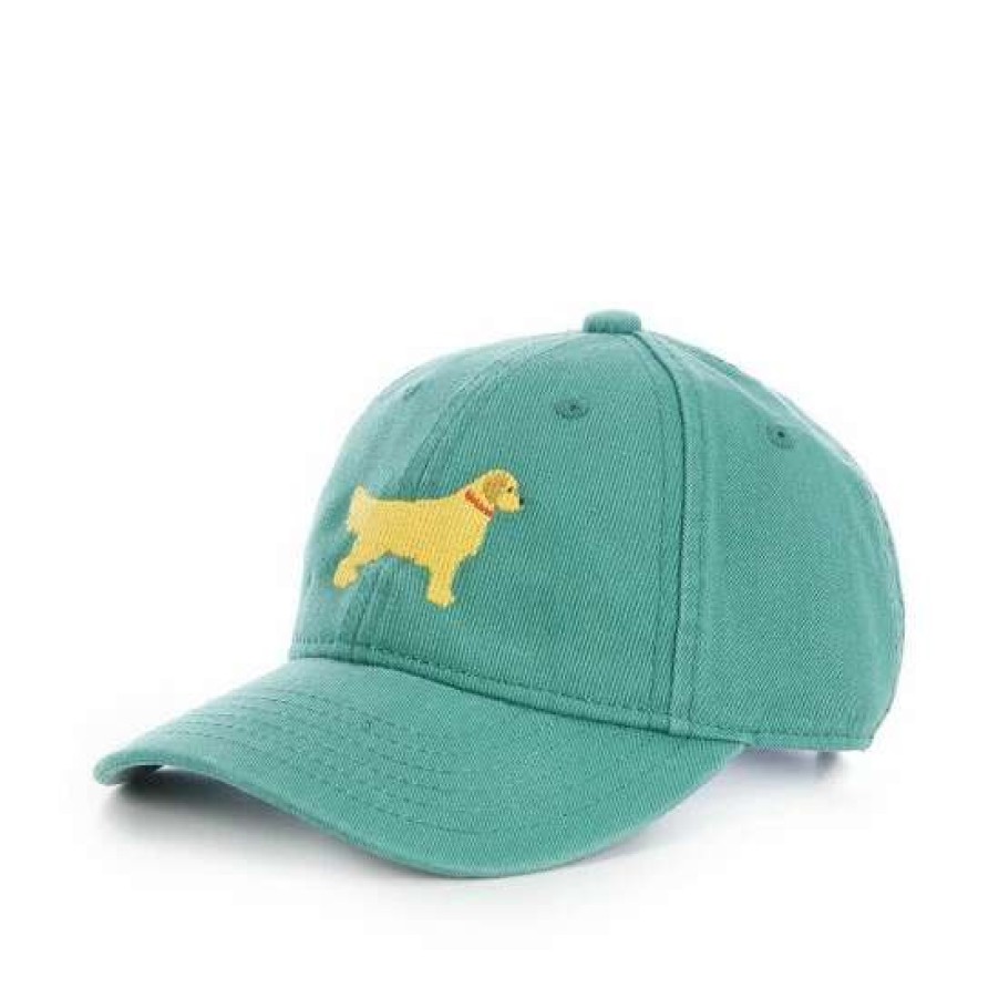 Accessories * | Promo Class Club Boys Golden Retriever Embroidered Twill Hat Moss Green