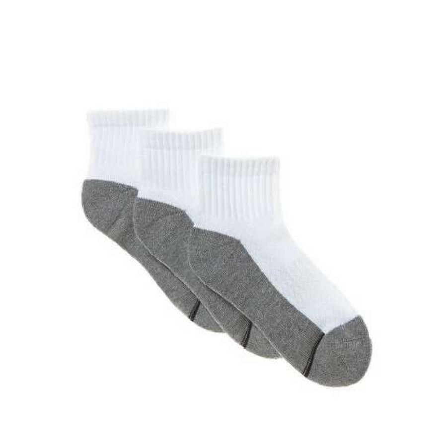 Kids * | Deals Class Club Boys 3-Pack Athletic Cushion Socks White/Grey