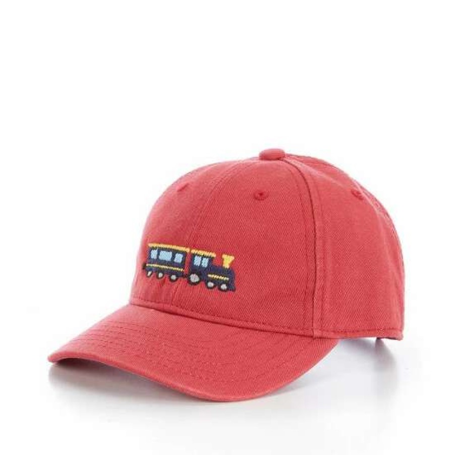 Accessories * | Buy Class Club Boys Train Embroidered Twill Hat Weathered Red