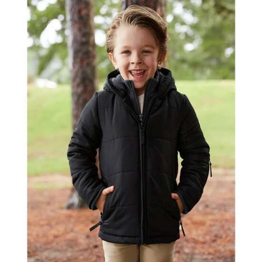 Kids * | Budget Class Club Little Boys 2T-7 Bib Hooded Puffer Jacket