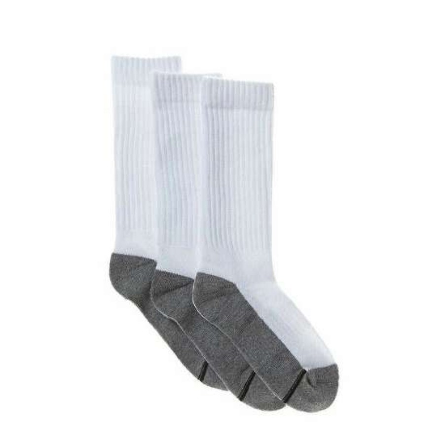 Kids * | Coupon Class Club Boys 3-Pack Athletic Crew Socks White/Grey