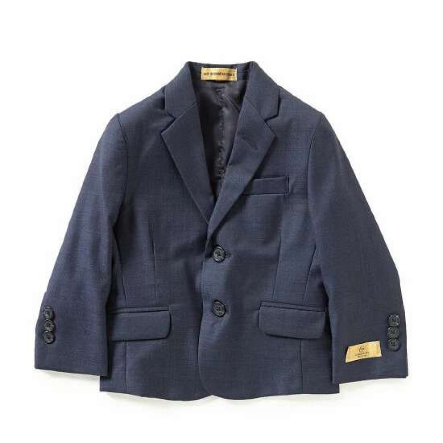 Kids * | Brand New Class Club Gold Label Little Boys 3T-7 Sharkskin Blazer Blue