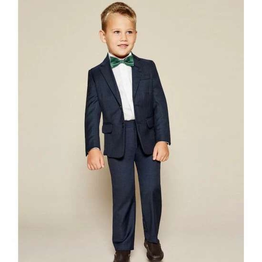 Kids * | Brand New Class Club Gold Label Little Boys 3T-7 Sharkskin Blazer Blue