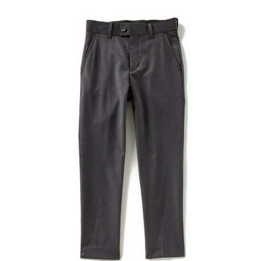 Kids * | Budget Class Club Gold Label Big Boy 8-20 Flat Front Dress Pants Charcoal