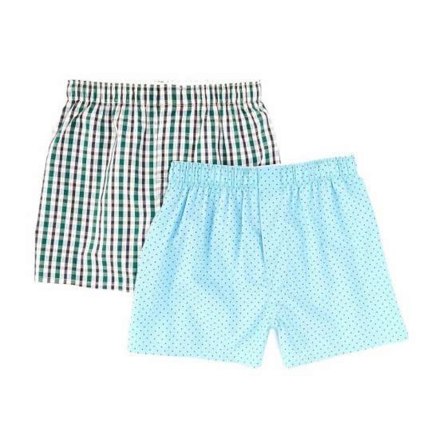 Kids * | Best Deal Class Club Big Boys 6-20 2-Pack Woven Boxers Field Trip