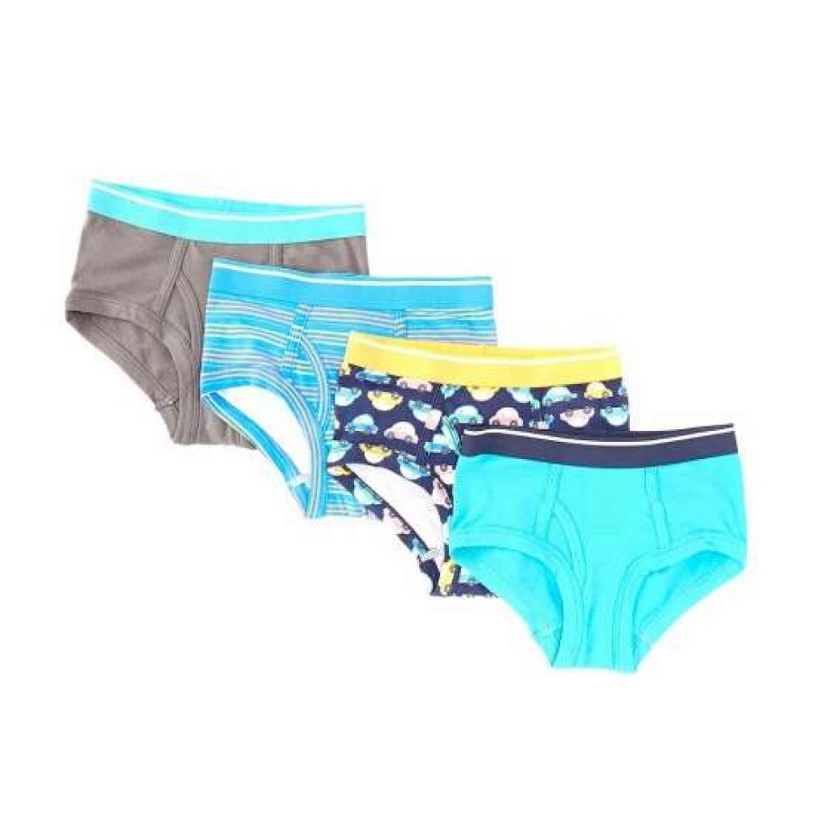 Kids * | Outlet Class Club Little Boys 2T-5T Stripe/Cars 4-Pack Boxer Briefs Multi