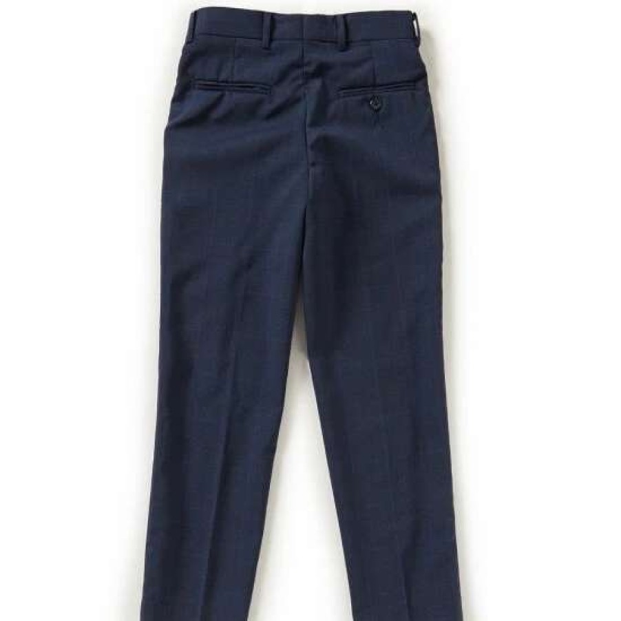 Kids * | Outlet Class Club Gold Label Big Boys 8-20 Glen Plaid Pants Navy