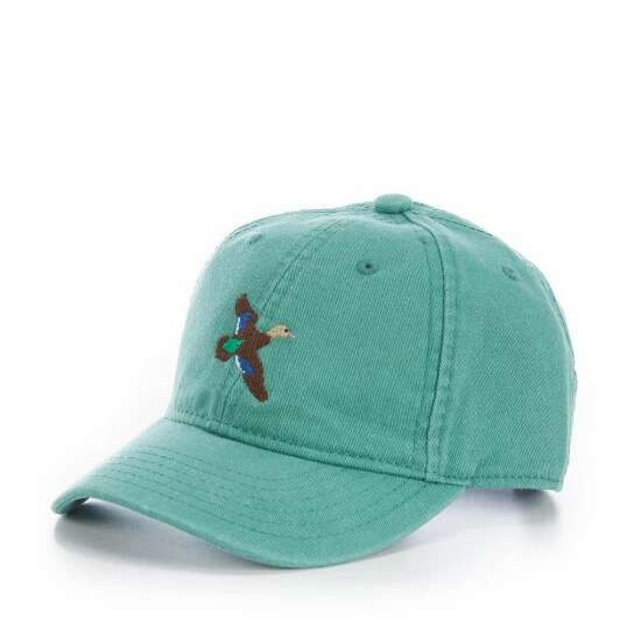 Accessories * | Flash Sale Class Club Boys Black Duck Embroidered Twill Hat Moss Green