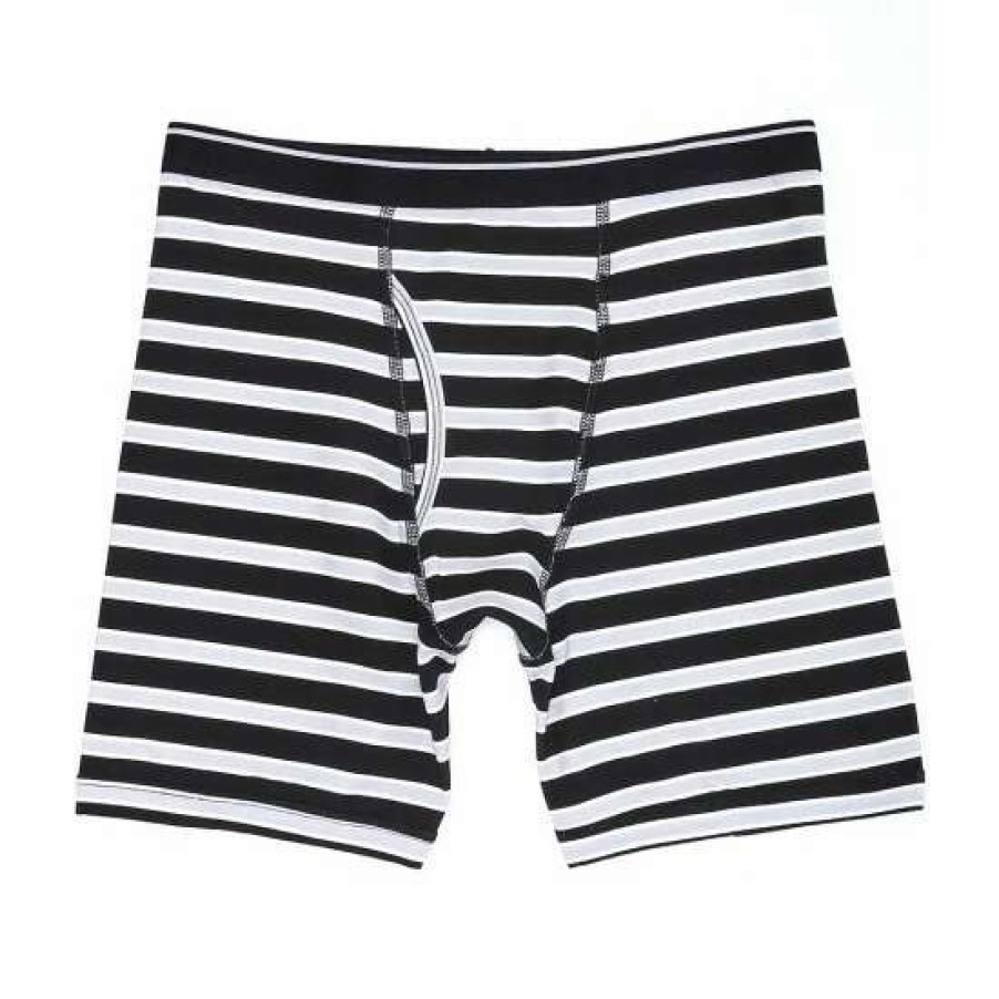 Kids * | Best Sale Class Club Little/Big Boys 6-20 Stripe Boxer Briefs Black/Grey/White