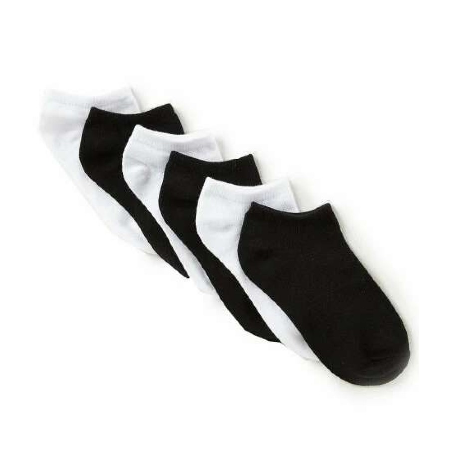 Kids * | Best Deal Class Club Boys 6-Pack No-Show Socks Black