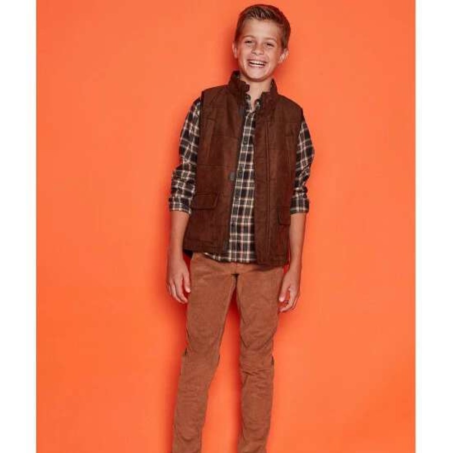 Kids * | Coupon Class Club Big Boys 8-20 Faux Suede Vest