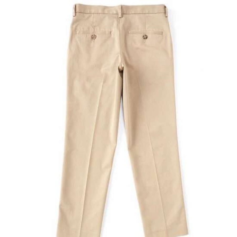 Kids * | Budget Class Club Big Boys 10-18 Husky Non-Iron Stretch Twill Pant Khaki