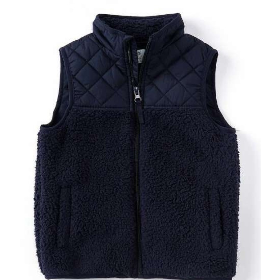 Kids * | Outlet Class Club Big Boys 2-7 Quilted Sherpa Vest