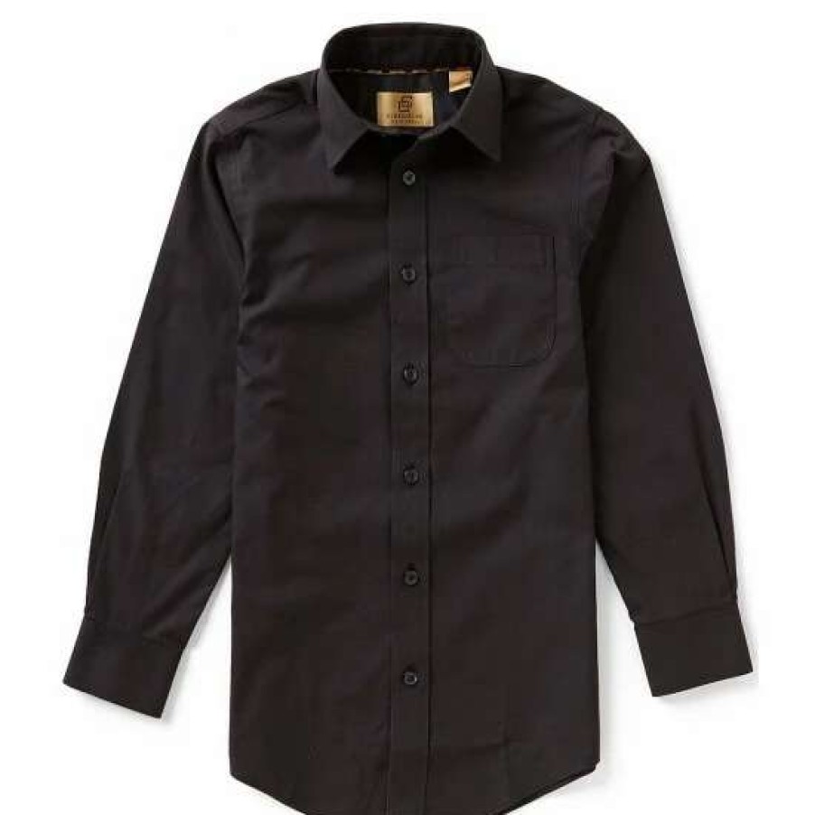 Kids * | Cheapest Class Club Gold Label Big Boys 8-20 Non-Iron Long-Sleeve Pinpoint Oxford Button-Front Shirt