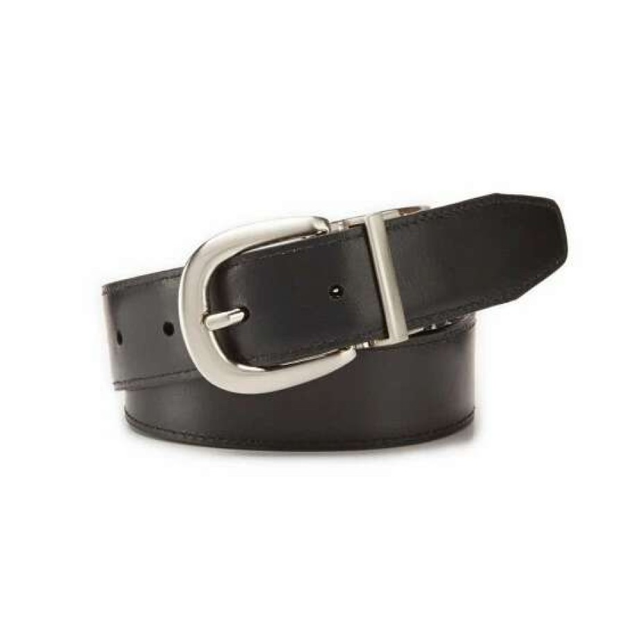 Kids * | Best Deal Class Club Boys Reversible Dress Belt Black/Brown