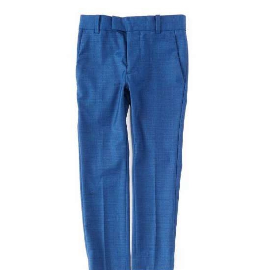 Kids * | Cheapest Class Club Little Boys 3T-7 Sharkskin Dress Pants French Blue