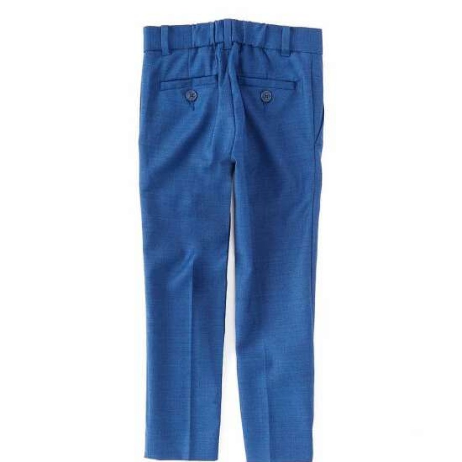 Kids * | Cheapest Class Club Little Boys 3T-7 Sharkskin Dress Pants French Blue