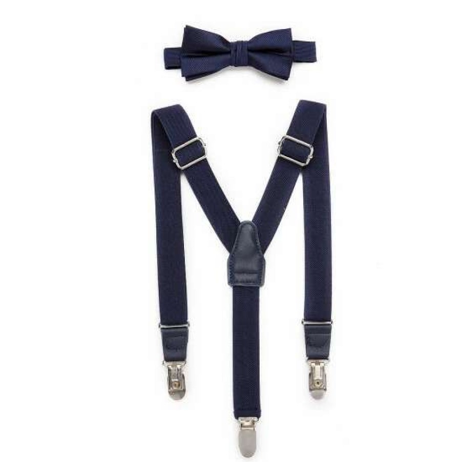 Kids * | Wholesale Class Club Gold Label Boys Bow Tie & Suspenders Set