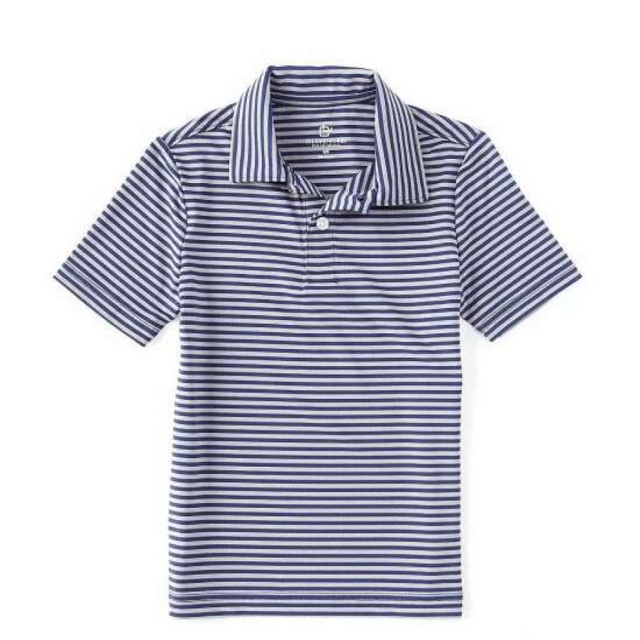 Kids * | Wholesale Class Club Little Boys 2T-7 Synthetic Stripe Polo Shirt