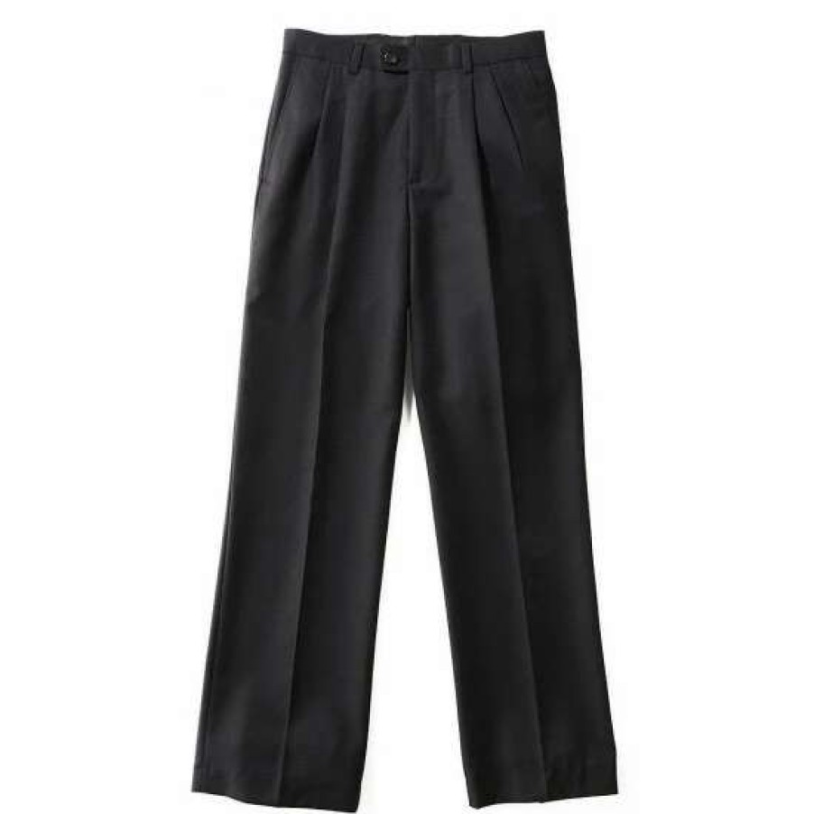 Kids * | Brand New Class Club Gold Label Big Boys 8-20 Husky Pleated Dress Pants Black