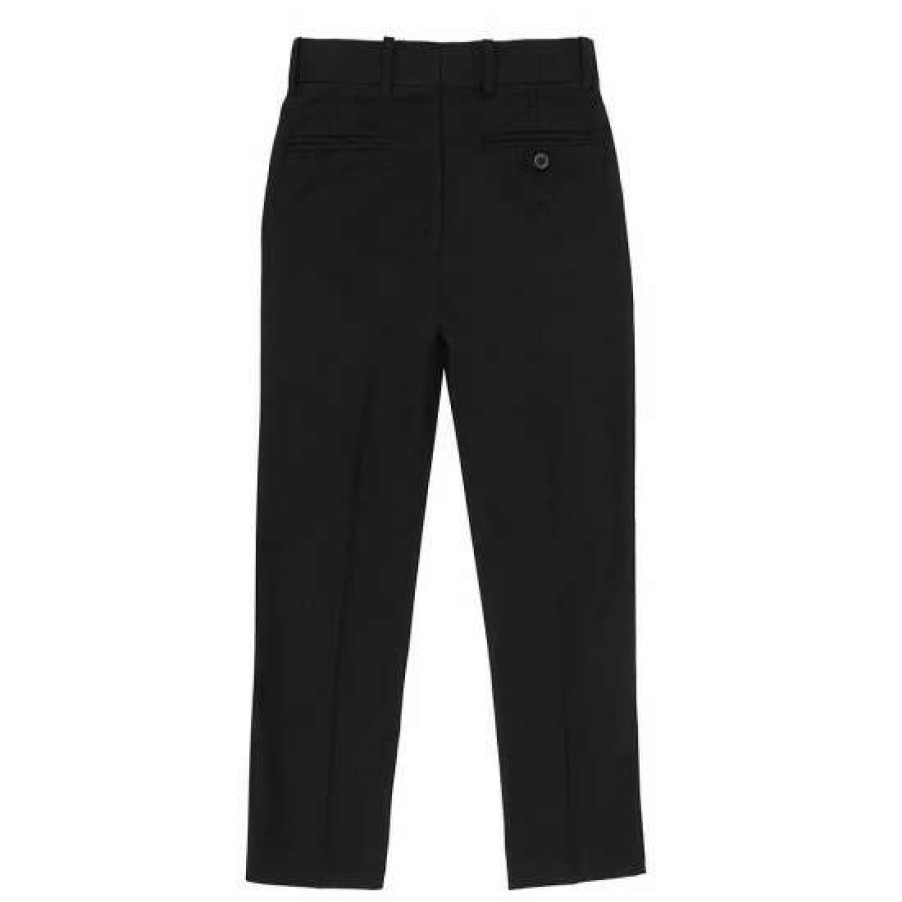 Kids * | Brand New Class Club Gold Label Big Boys 8-20 Husky Pleated Dress Pants Black