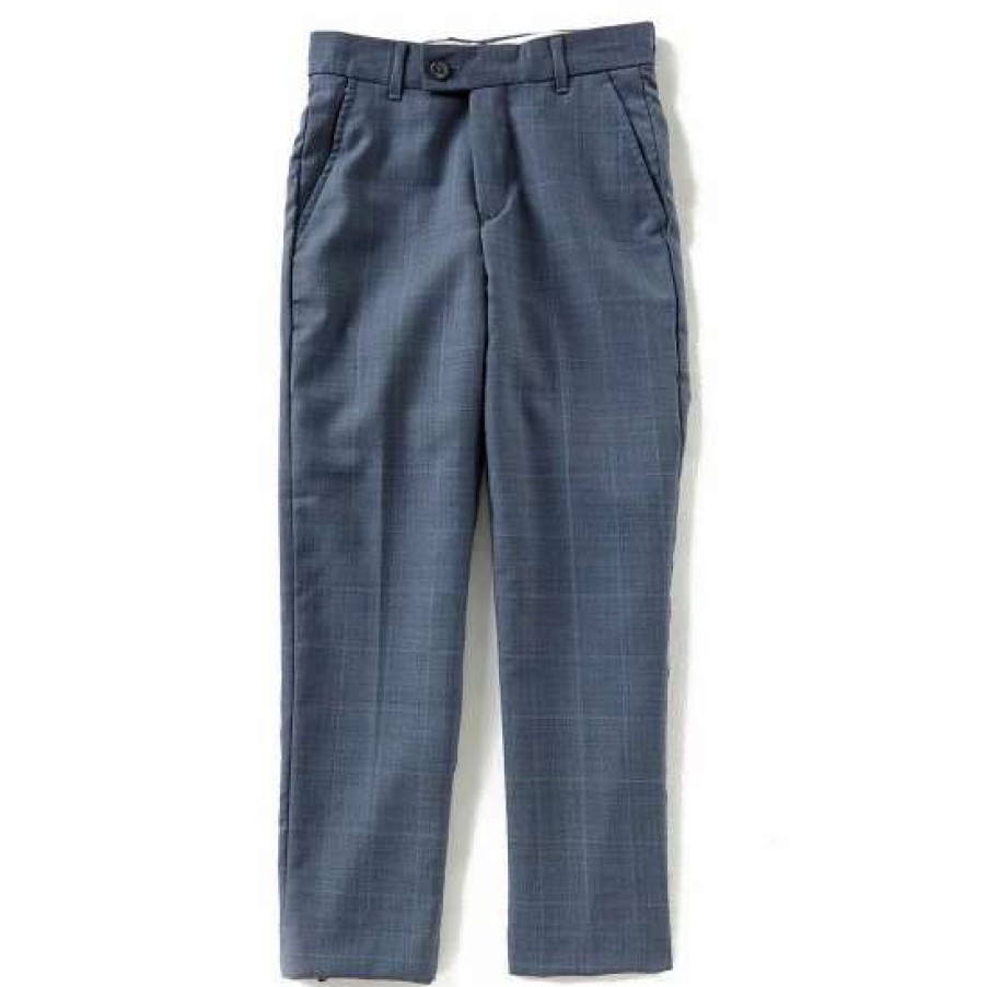 Kids * | Coupon Class Club Gold Label Big Boys 8-20 Window Pane Dress Pants Blue