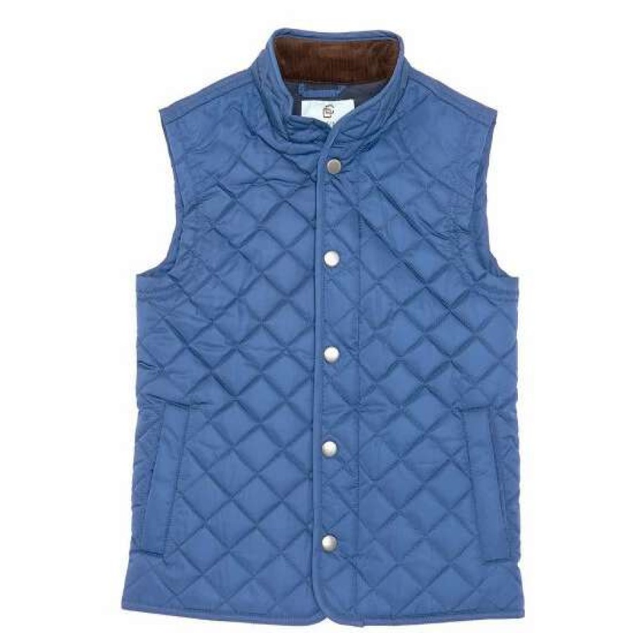 Kids * | Promo Class Club Big Boys 8-20 Fleece Lined Quilted Vest