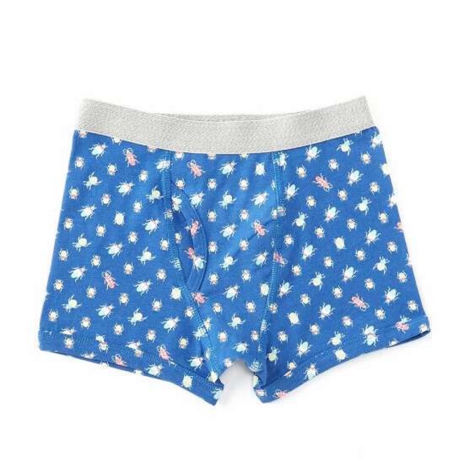 Kids * | Cheapest Adventure Wear By Class Club Little Boys 2-5 Allover Bug Print Boxer Briefs Navy