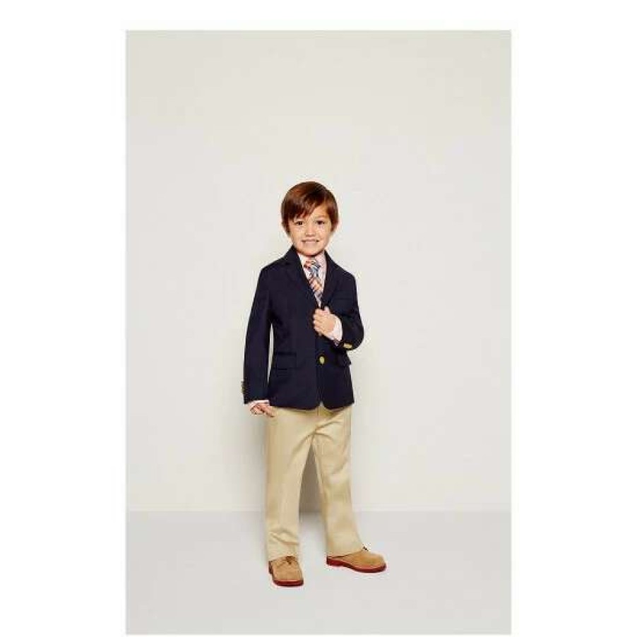 Kids * | Best Sale Class Club Gold Label Little Boys 3T-7 Flat-Front Twill Pants