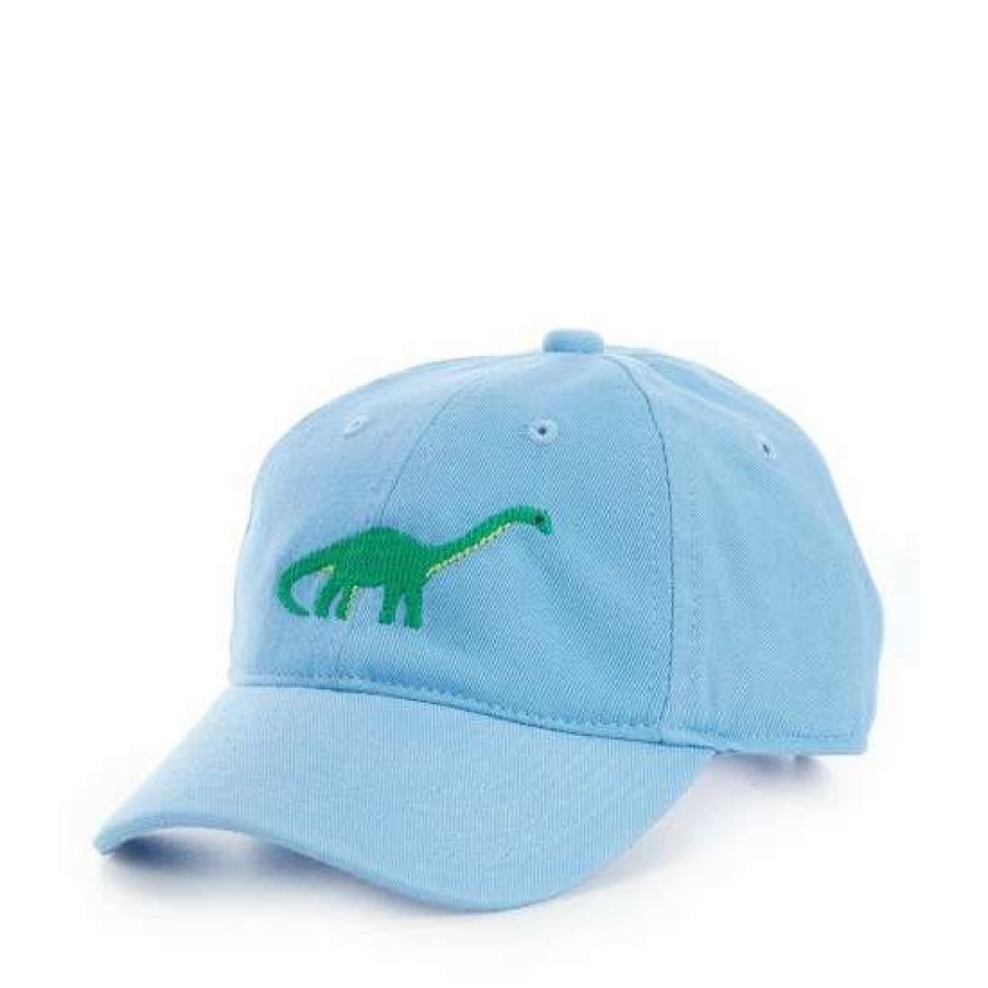 Accessories * | Hot Sale Class Club Boys Brontosaurus Embroidered Twill Hat Light Blue