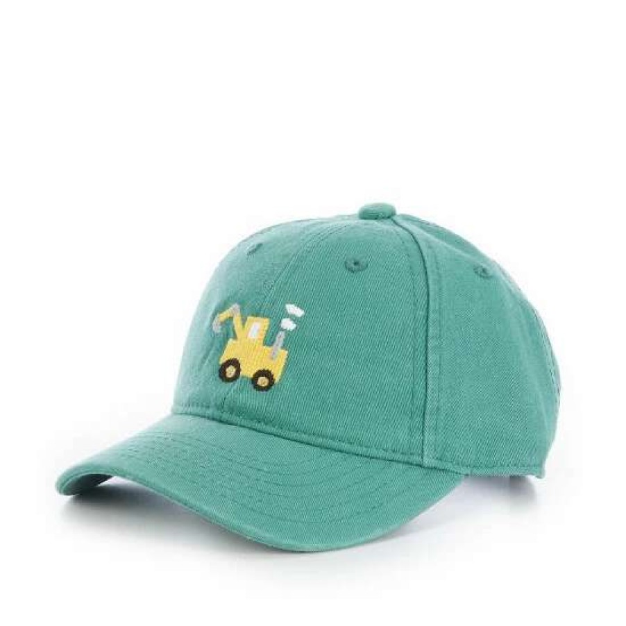 Accessories * | New Class Club Boys Tractor Embordered Twill Hat Green