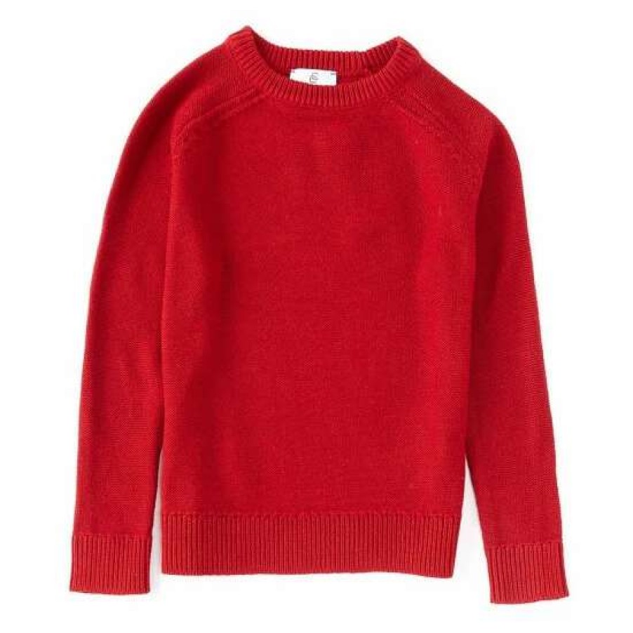 Kids * | Brand New Class Club Little Boys 2T-7 Crew Neck Raglan Long Sleeve Sweater