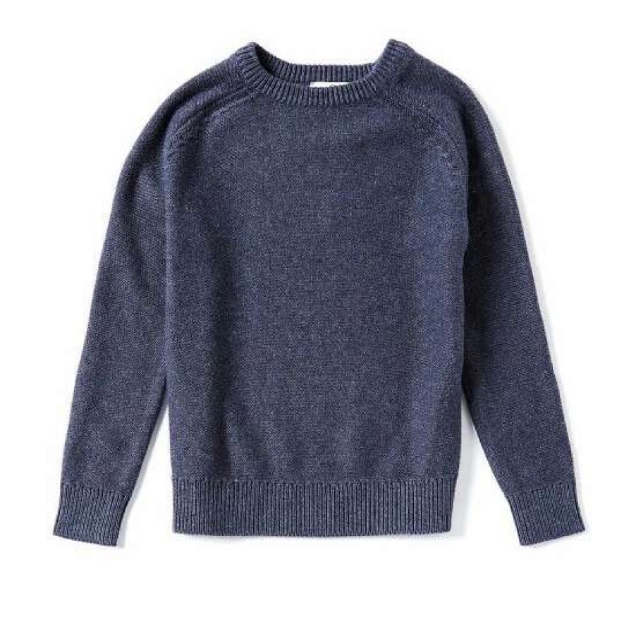 Kids * | Brand New Class Club Little Boys 2T-7 Crew Neck Raglan Long Sleeve Sweater