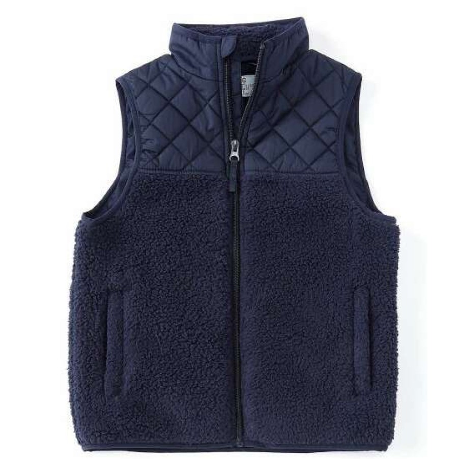 Kids * | Best Reviews Of Class Club Big Boys 8-20 Quilted Sherpa Vest