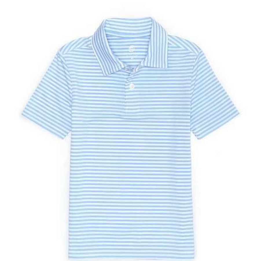 Kids * | Deals Class Club Little Boys 2T-7 Wrinkle Resistant Short-Sleeve Feeder Stripe Polo