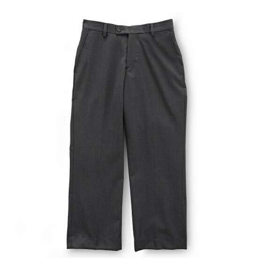 Kids * | Deals Class Club Gold Label Big Boys 8-20 Flat-Front Dress Pants Charcoal