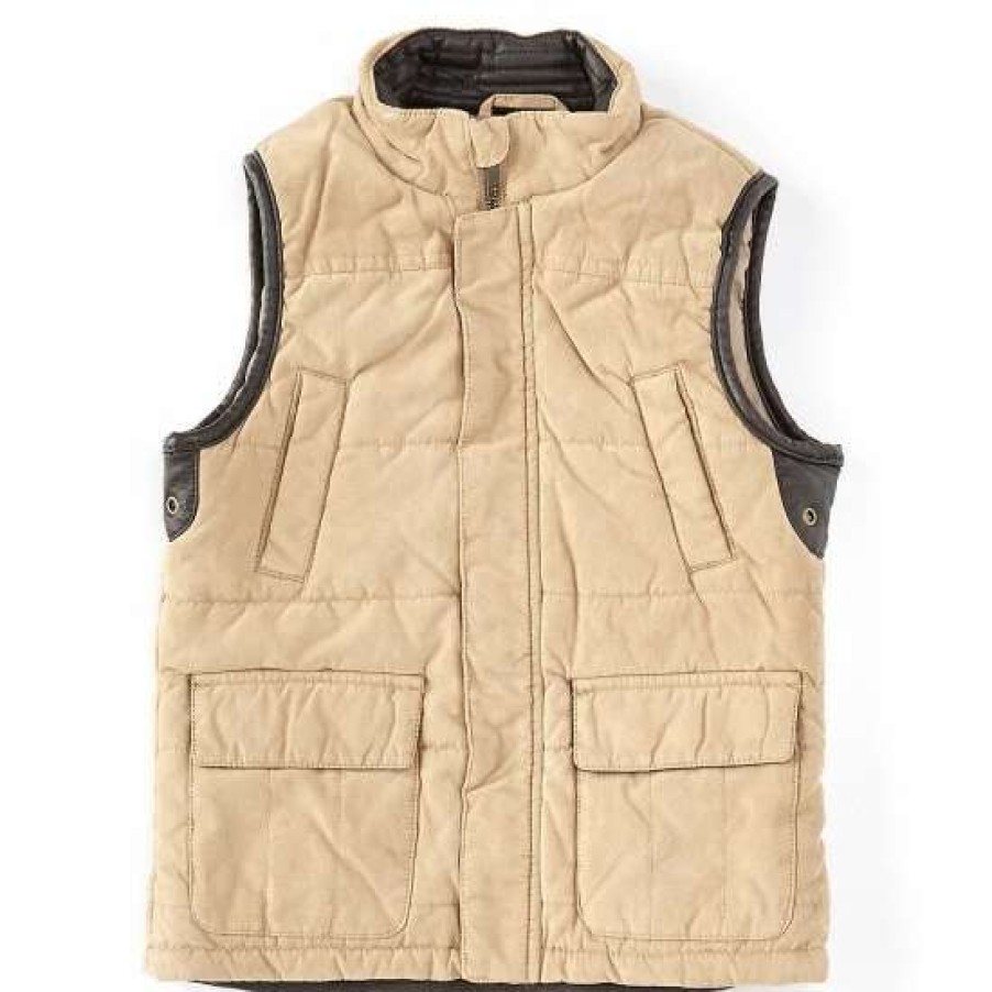 Kids * | Cheapest Class Club Little Boys 2T-7 Faux Suede Vest