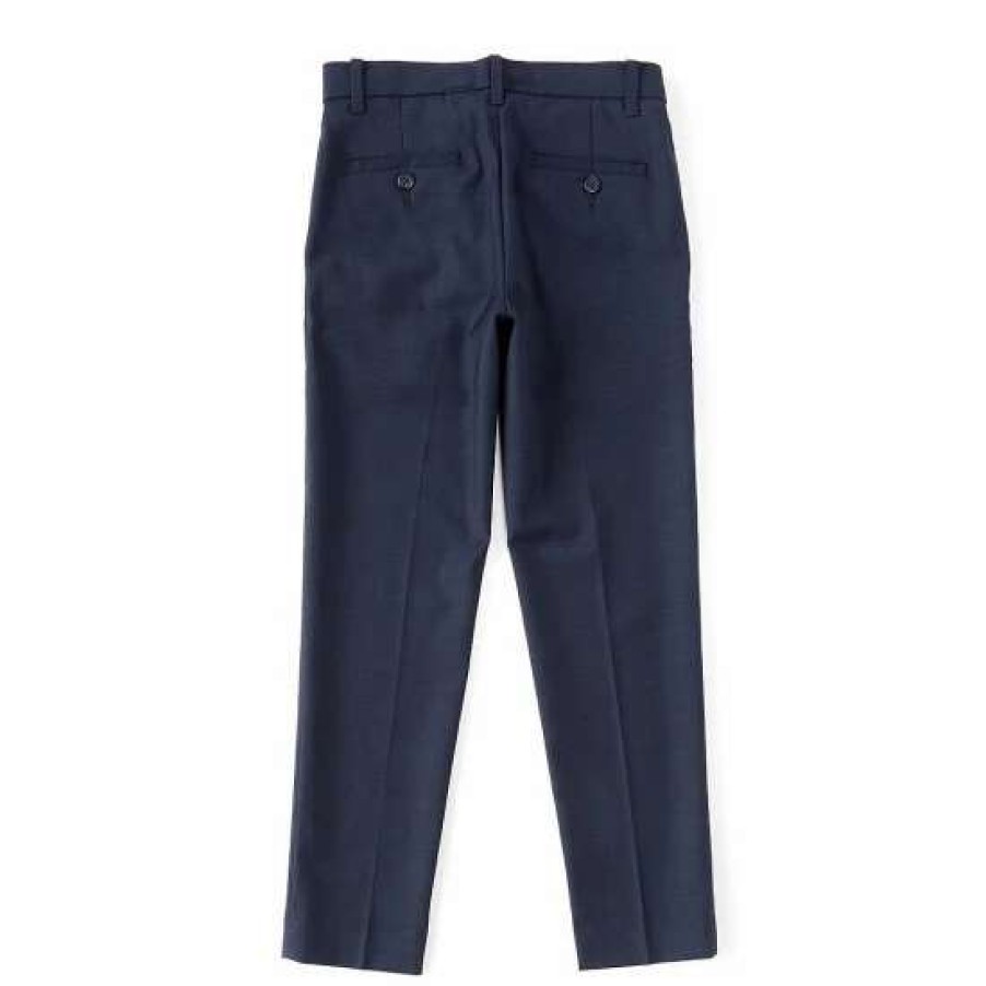 Kids * | Best Reviews Of Class Club Big Boys 8-20 Sharkskin Dress Pants Navy