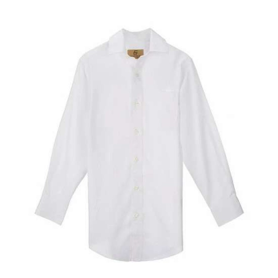 Kids * | Hot Sale Class Club Gold Label Big Boys 8-20 Textured Dress Shirt White