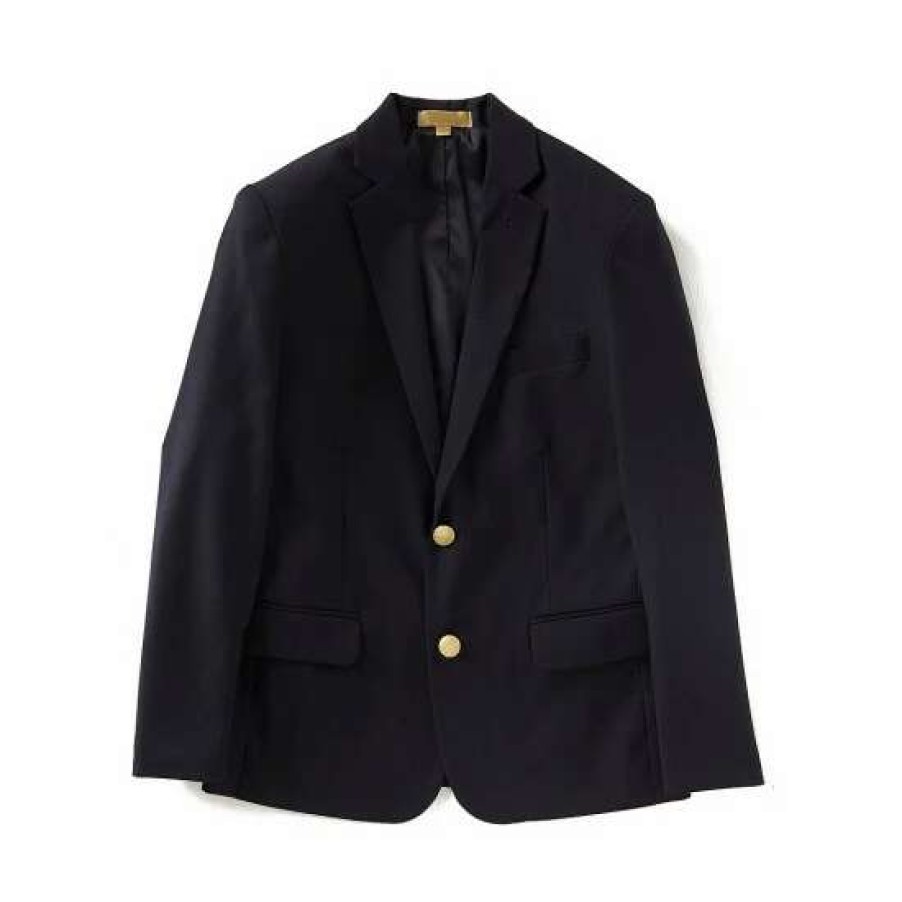 Kids * | Cheap Class Club Gold Label Big Boys 8-20 Wool Brass-Button Blazer Navy