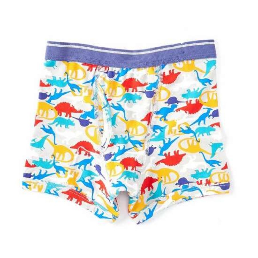 Kids * | Discount Adventure Wear By Class Club Little Boys 2T-5T Dino Print Boxer Briefs Dino Multi