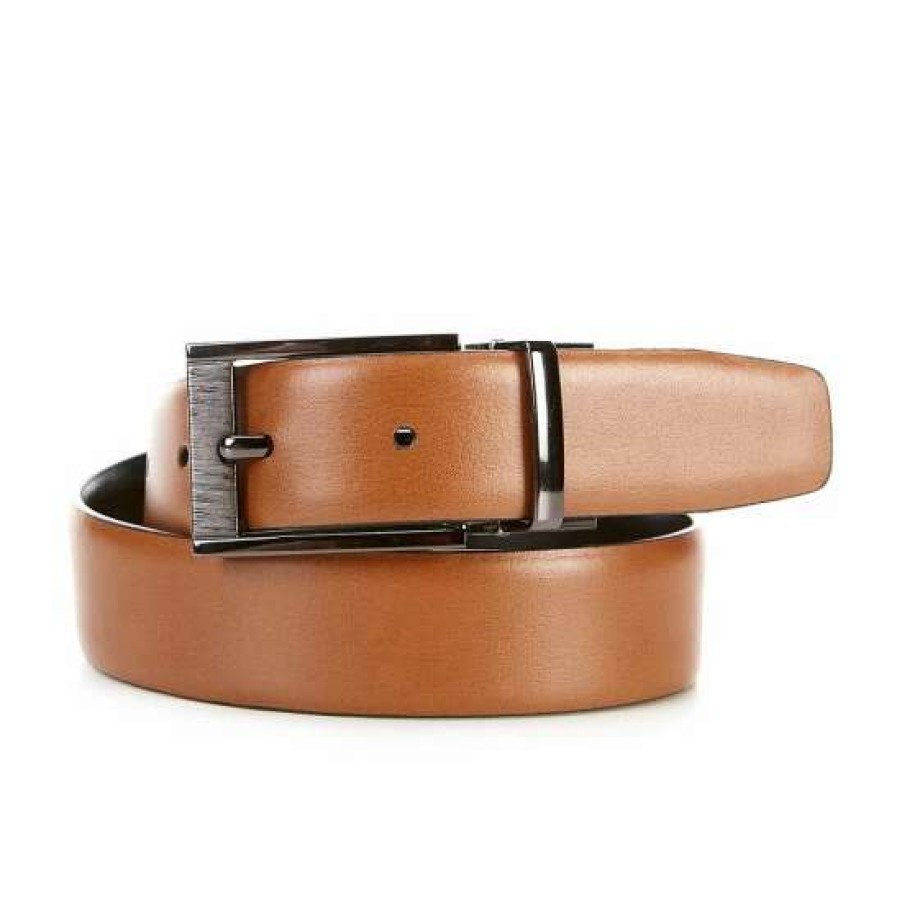 Accessories * | Best Deal Class Club Gold Label Boys Reversible Bonded Leather Belt Black