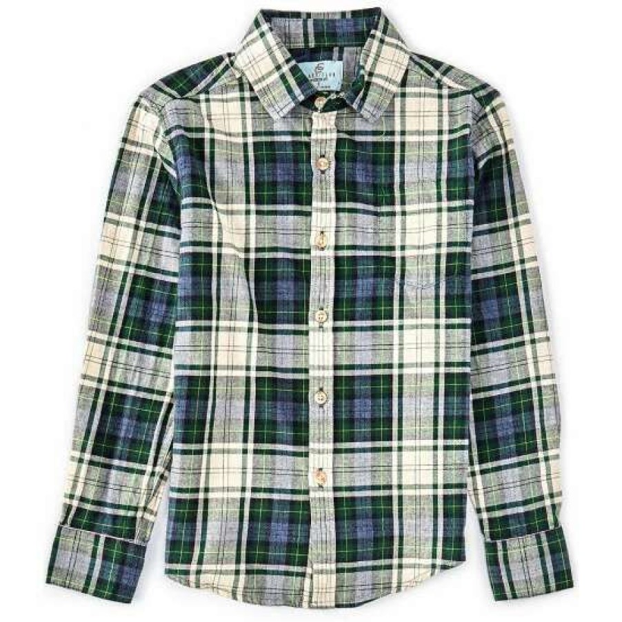 Kids * | Budget Class Club Big Boys 8-20 Plaid Flannel Long Sleeve Button Down Shirt